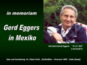 in memoriam – Gerd Eggers in Mexiko